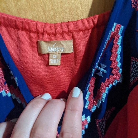 Takara Maxi Dress Pink and Blue - Picture 6 of 6